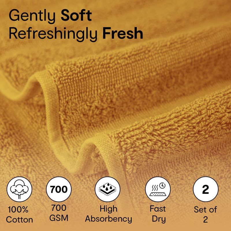 Anko 100% Cotton Madison 350 GSM | Latte Bath Towel | 135 x 68 cm Large Size Bath Towel | Travel, Gym, Spa, Salon Towel